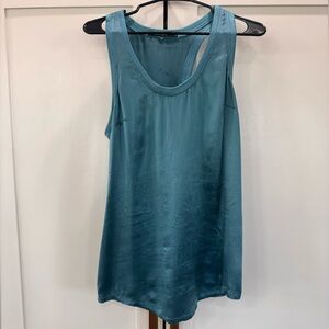 WILLIAM RAST - Women’s  Silk Tank - SIZE M - TEAL BLUE